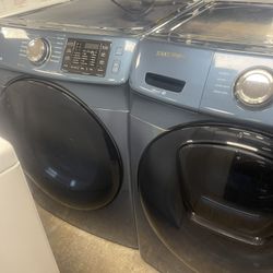 Samsung Blue Set Wifi Conect Washer And Dryer 