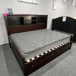 Full Bed Frame With Storage 