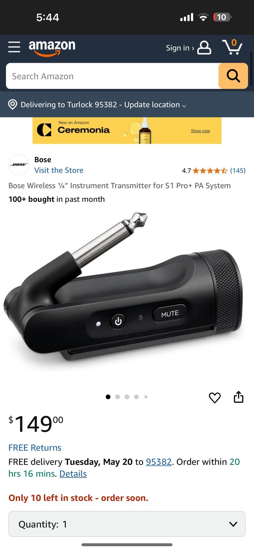 BOSE wireless Instraument Transmitter