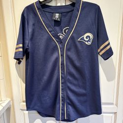 Rams NFL blue gold jersey women size M