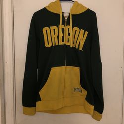 Vintage Oregon Ducks Full Zip Hoodie Adult Size Medium 