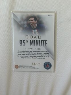 Lionel Messi Futera PSG 2023 GOAL! 95th minute 74/75 Rare SSP
