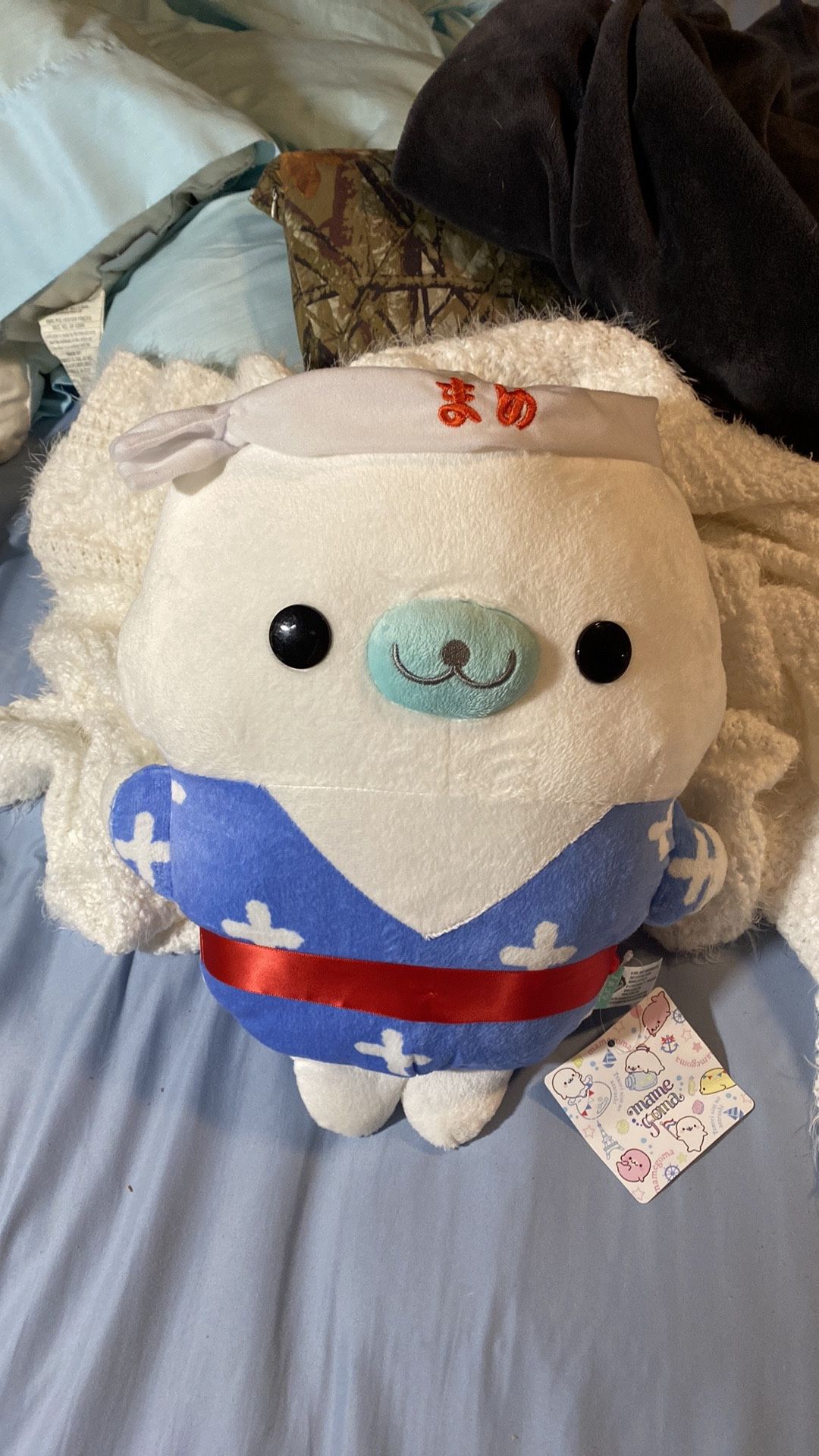 NWT San-X 15” Mamegoma Sushi Chef Siro -Goma Seal Plush Toy