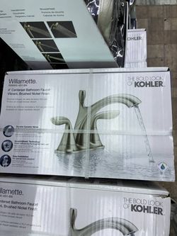 Kohler Willamette 4" Centerset Bathroom Faucet Brushed Nickel