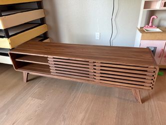 Mid-Century Modern Walnut TV Stand