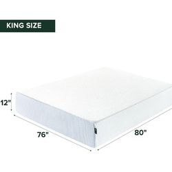 18 inches heavy duty bed frame, 12 inches king size mattress
