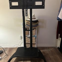 NB Mobile TV Cart, UL Listed, Rolling TV Stand with Wheels for 32 to 75 Inch LCD LED OLED Plasma Flat Panel Screens up to 100lbs (Black)