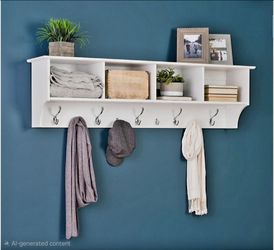 Hanging Entryway Wall Shelf, 60" Wide