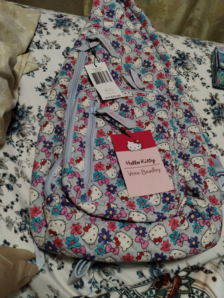 Brand New Vera Bradley Hello Kitty Sling Bag 