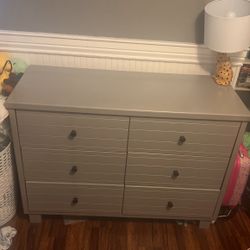 GREY SIX DRAWER DRESSER  $140 OBO 