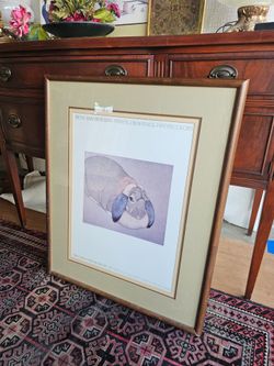 Large Framed Print Beth Van Hoesen “Sally” the Rabbit