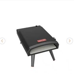 12 in. Portable Propane Gas Outdoor Pizza Oven in Black with Case, Pizza Peel and Pizza Cutter