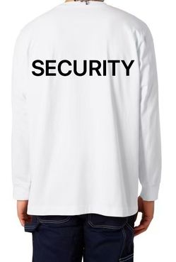 SECURITY T-SHIRT   Athletic Long Sleeve T-Shirt. 119-White
