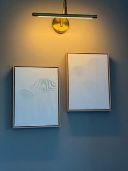 (Set of 2) 12" x 16" Rainbow Arches Framed Embellished Canvas Set - Threshold Modern Abstract Wall
