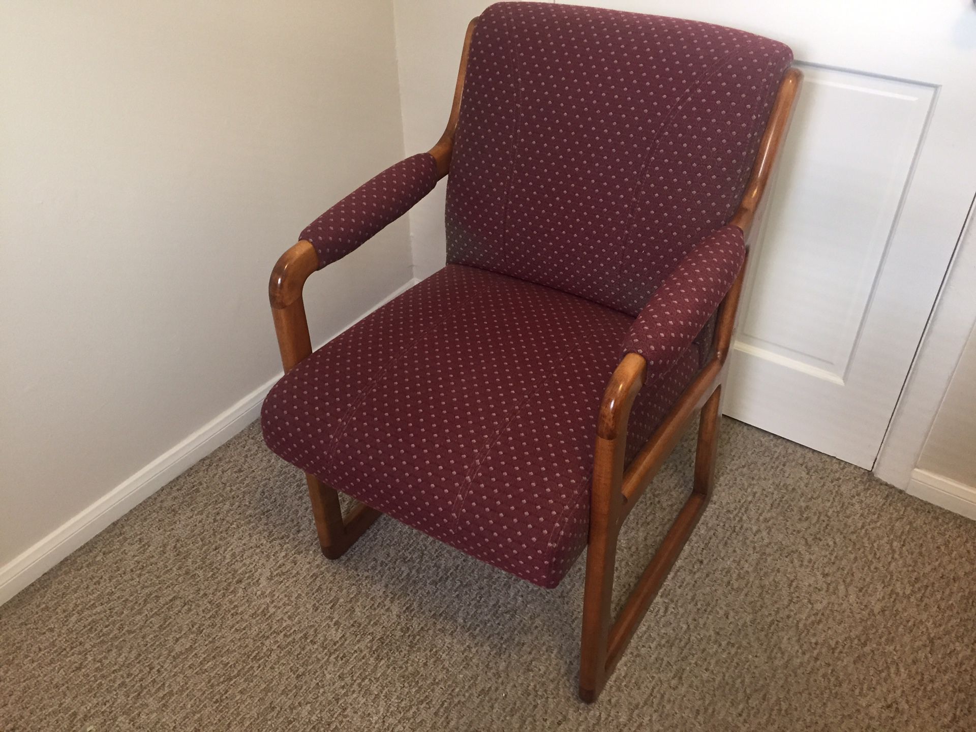 Wooden office chairs with upholstery(6)