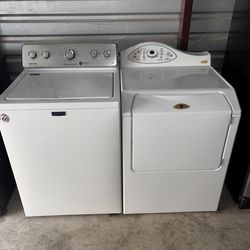 White Maytag Washer And Electric Dryer
