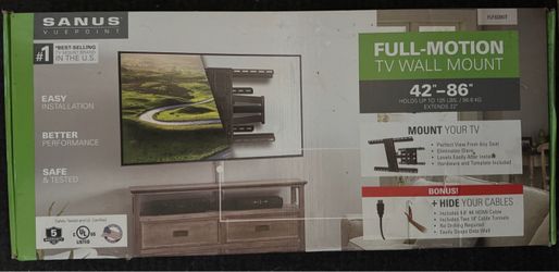 Sanus Full-Motion TV Wall Mount Kit (42"-86") - Brand New