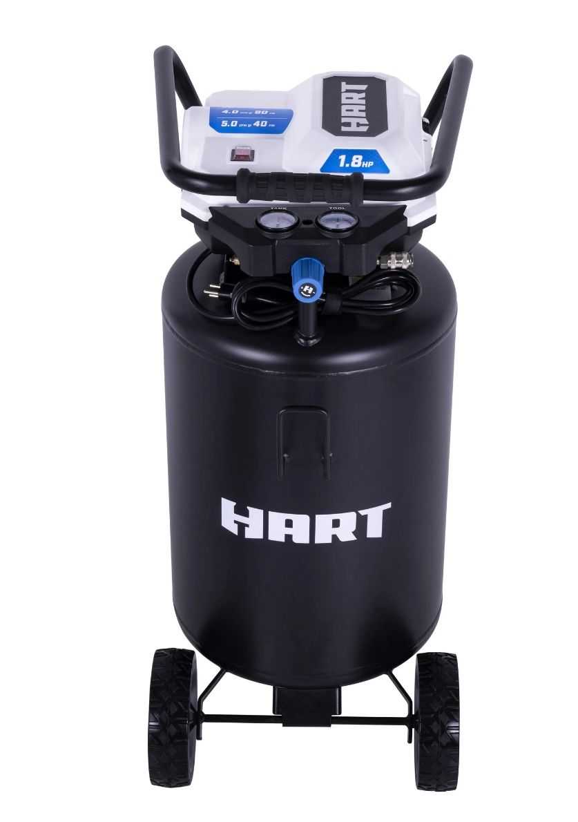 Hart Black 1.8 HP 200 PSI Oil-Free Air Compressor 20 gal