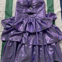 Purple Cutout Mini Dress 