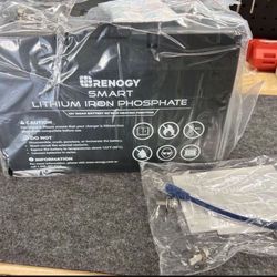 Renogy LiFePO4 12-Volt 100Ah Smart Lithium-IrOn Phosphate Battery with Self-Heating FunctiOn, for Off-Grid Applications