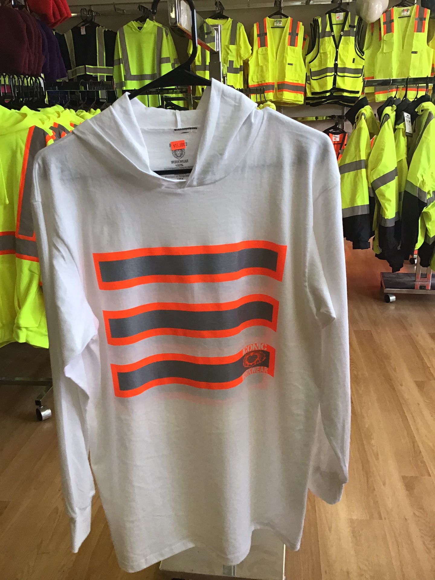 High Visibility Hooded Long Sleeve