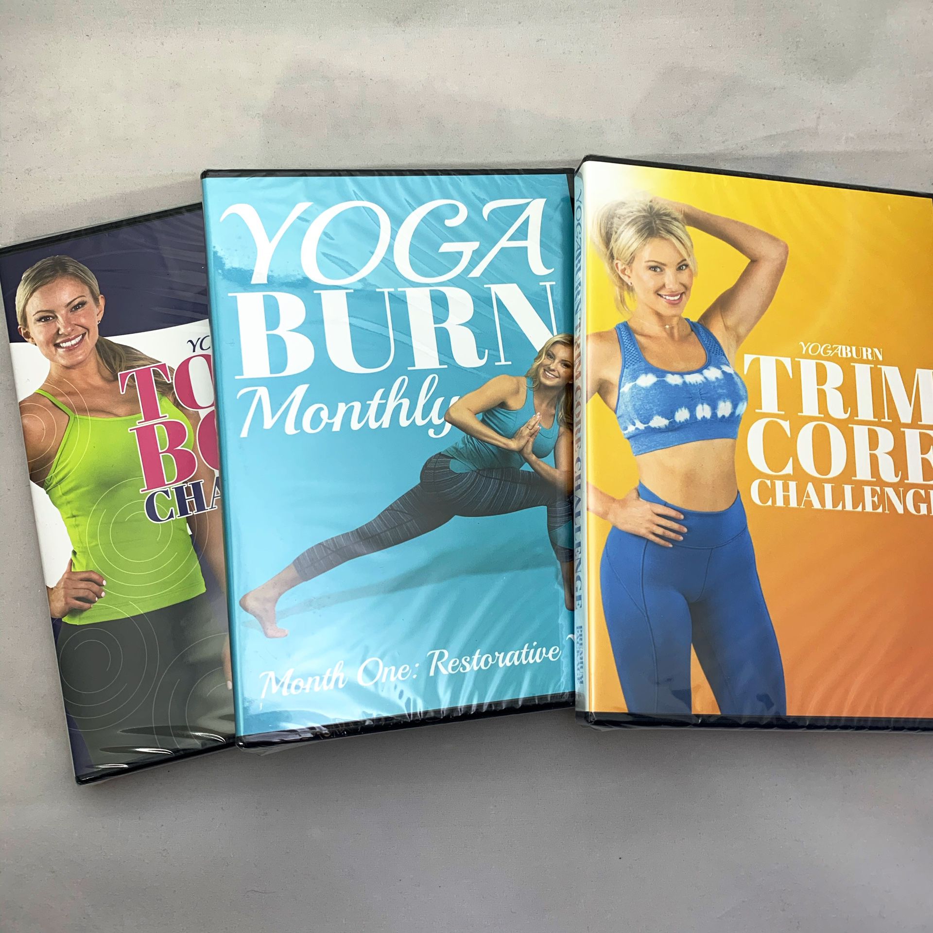 Yoga Burn, Trim Core, Total Body Yoga DVDs