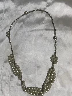 Faux Pearl Multi-Strand Statement Necklace