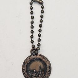 Vintage Carlsbad Caverns NM Copper Keychain