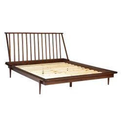 Queen Size Spindle Bed Frame with Mattress