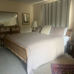 IKEA Wicker Bed Frame . King Bed Frame