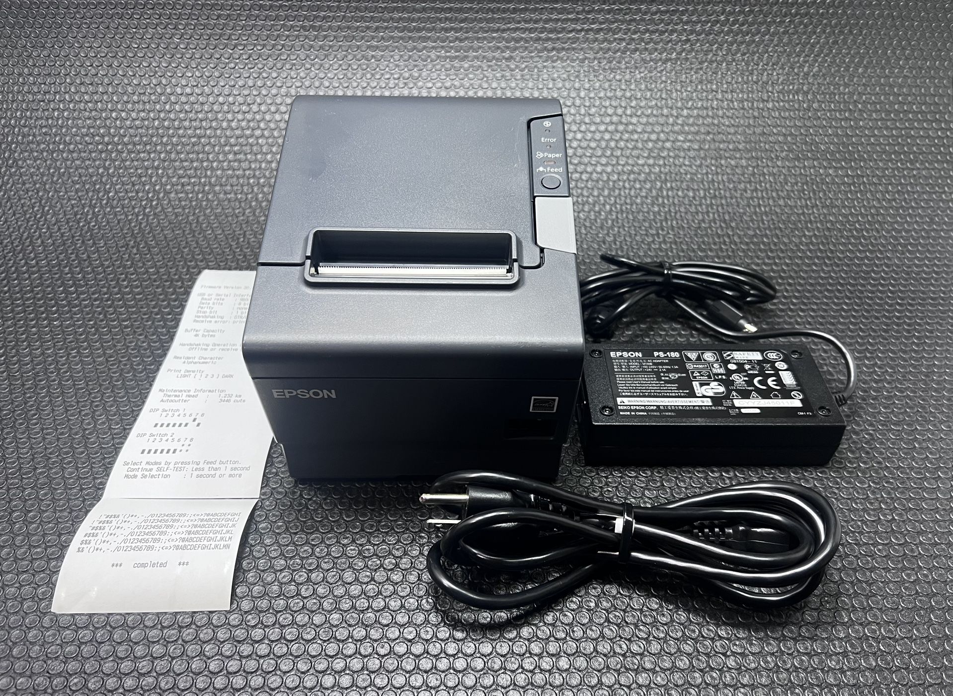 Epson TM-T88V Thermal Receipt Printer M244A w/ Power Adapter Very Good condition