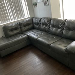 L Shape Vinyl Couch 