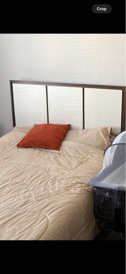 Queen size bed (frame, mattress)