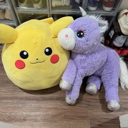 Pokémon Pikachu And Unicorn Plushie