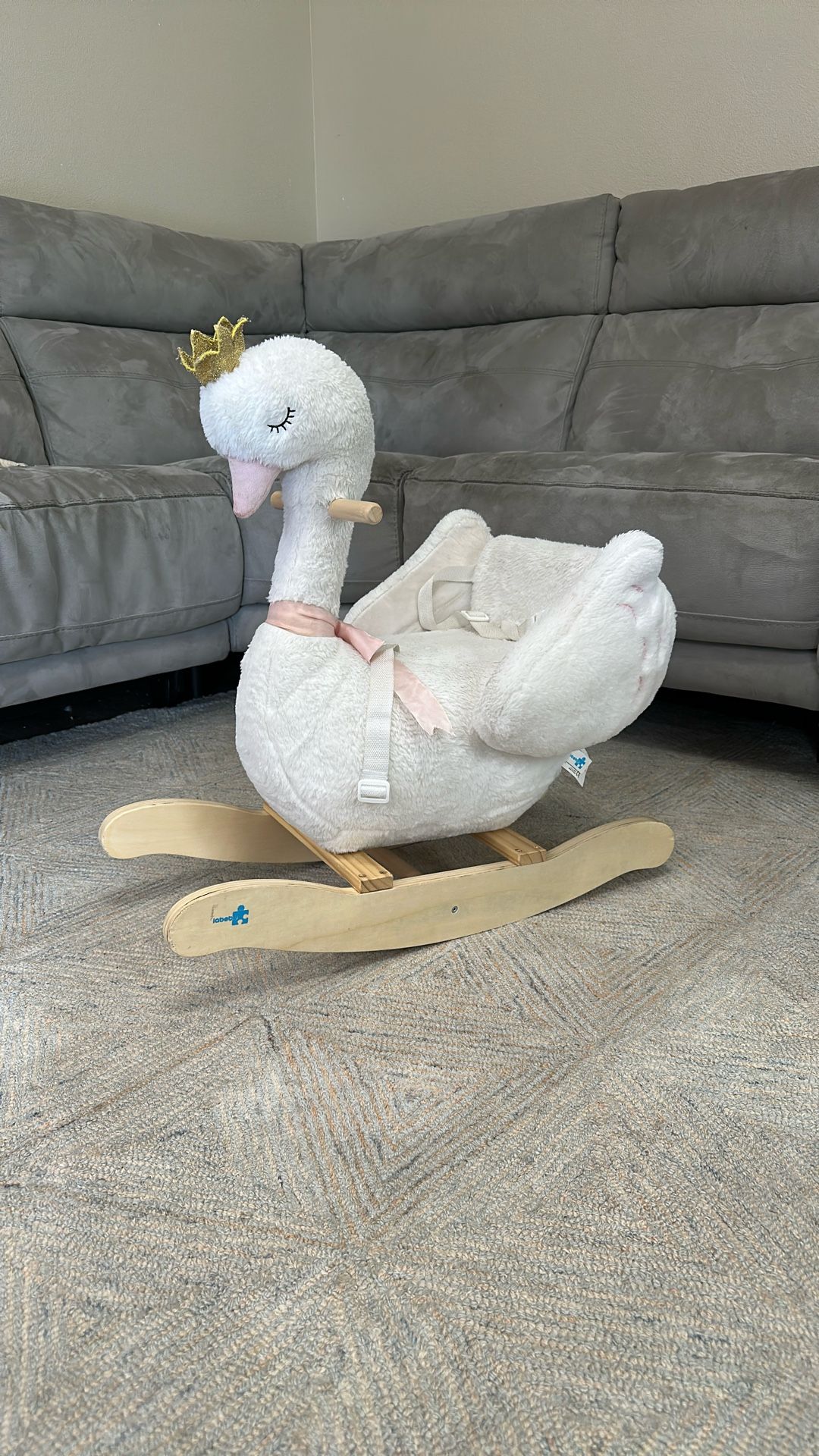 White Rocking Chair Swan