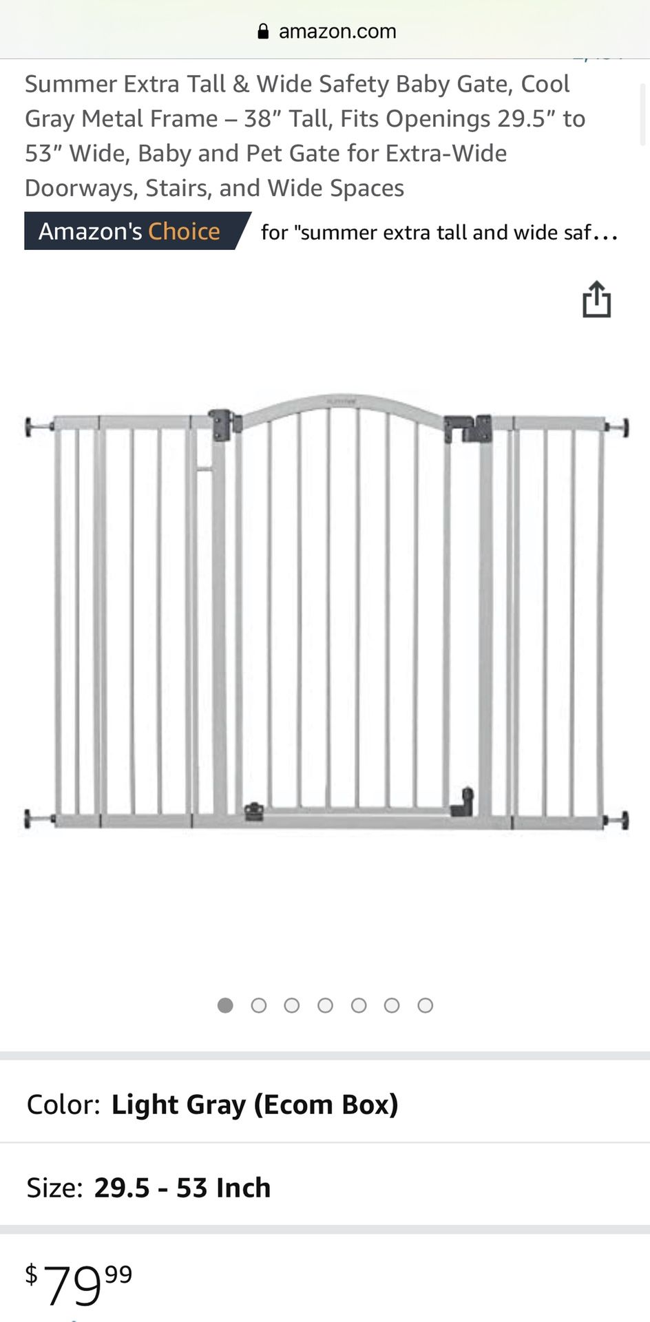 Extra Tall Wide Safety Baby Gate (New)