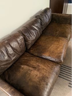 Article real leather couch