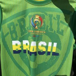 Brazil green and yellow soccer jersey Size XL