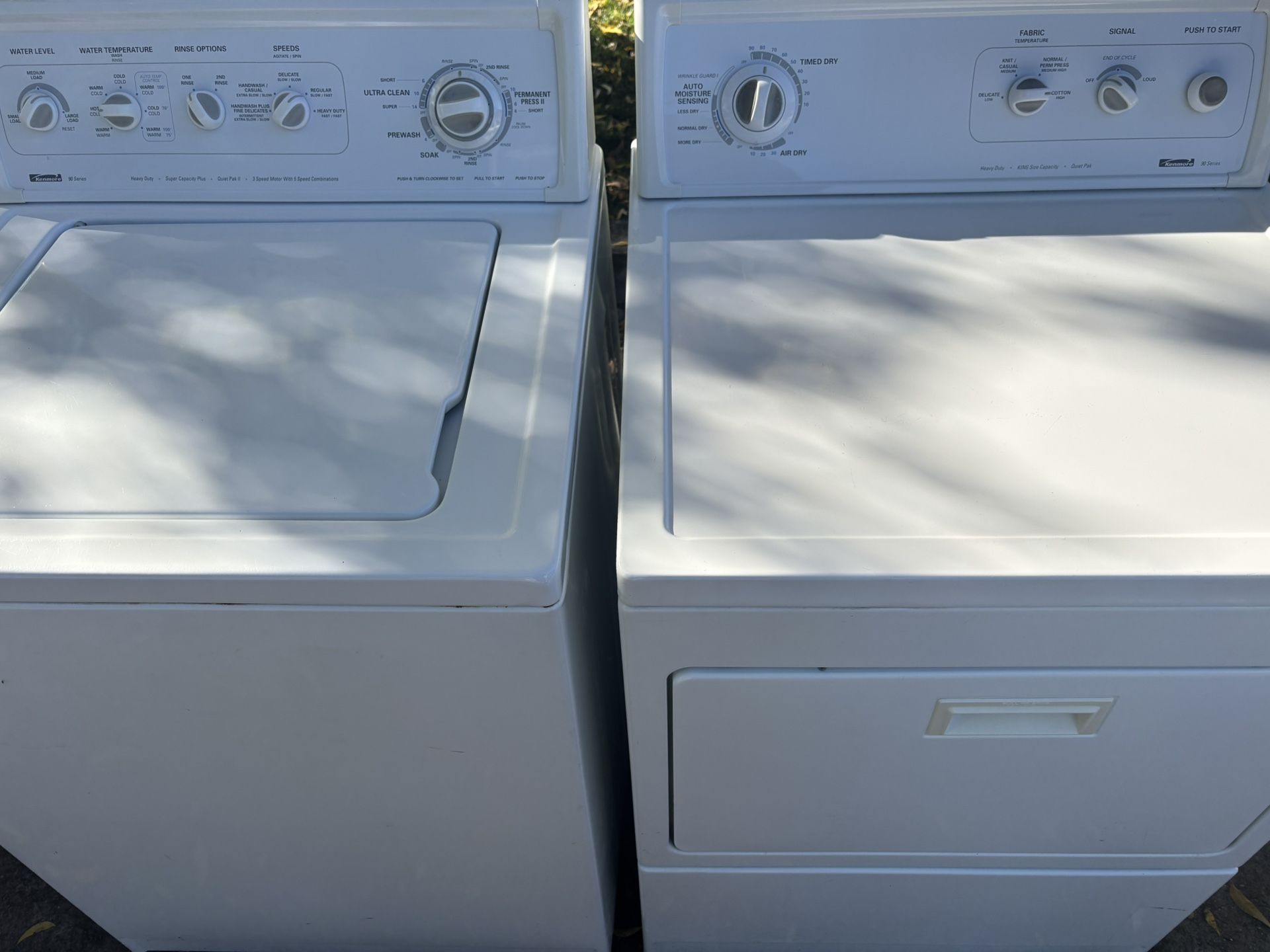 Kenmore, washer and electric dryer will deliver and install