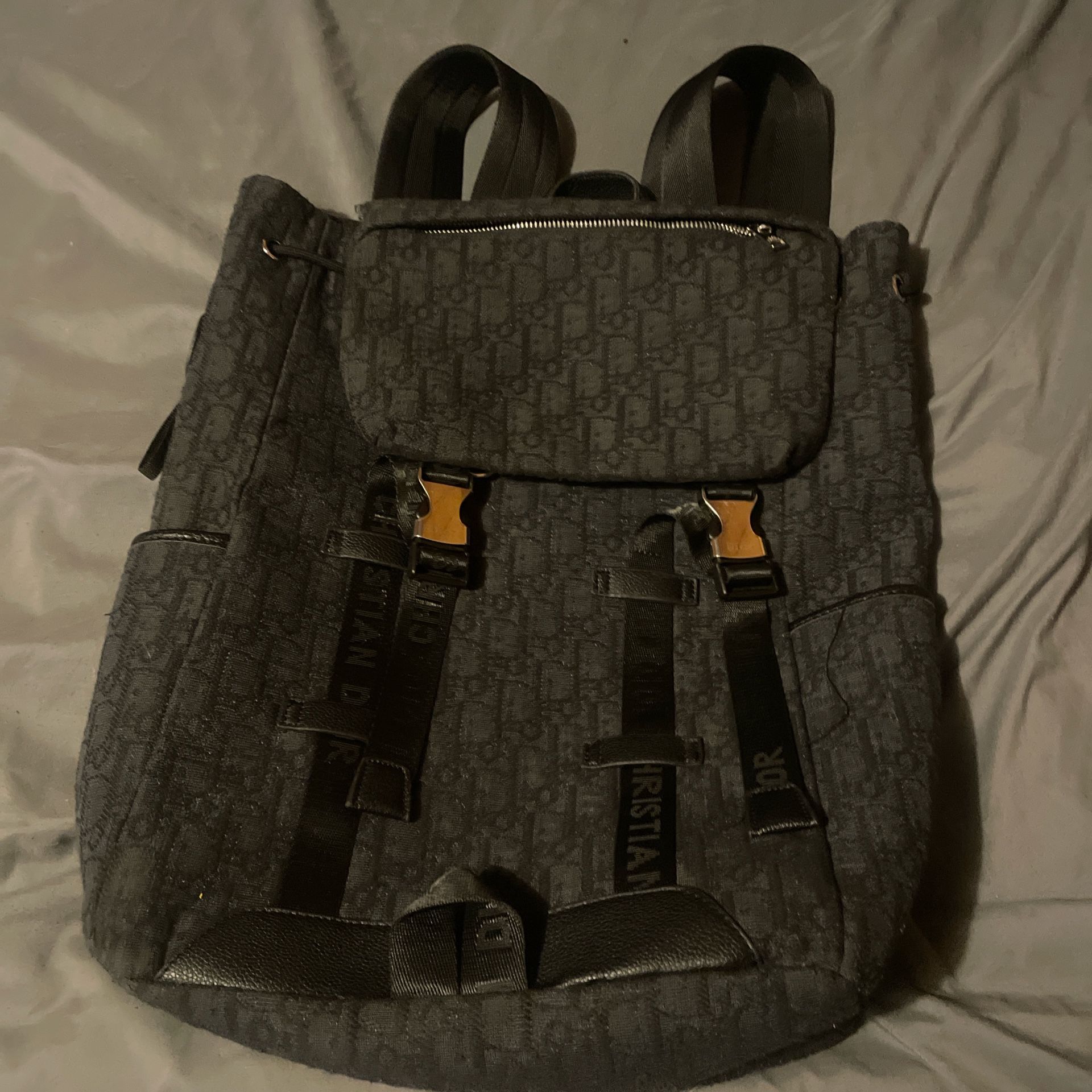 Custom Black & Grey Dior Backpack