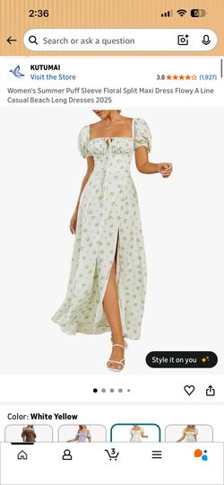 Woman’s Summer Floral Split Maxi Dress