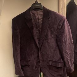 Men’s Blazer Purple 100% Cotton 40Regular