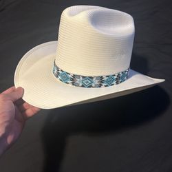Los Vaqueros Fine Straw Hat Tall Crown 200X EI Viejon White Estilo Sinaloa