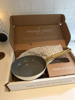 NEW Stanley Tucci Fry Pan  In Teal or Carrara White. 