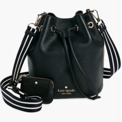 KATE SPADE mini bucket pebbled leather 