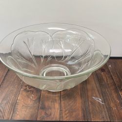Large Glass Bowl For Punch Or Salad