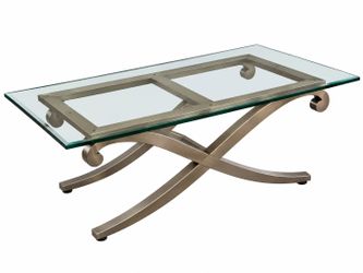 FREE  Coffee Table • Glass Top •  Metal base