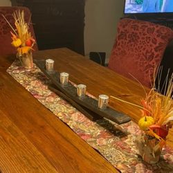 Candle Holder ... Recycled Bourbon Barrell Stave