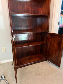 Wood Bookcase, Mahogany Finish