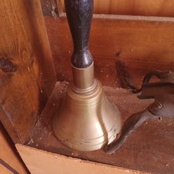 Antique School Teacher's Brass Bell